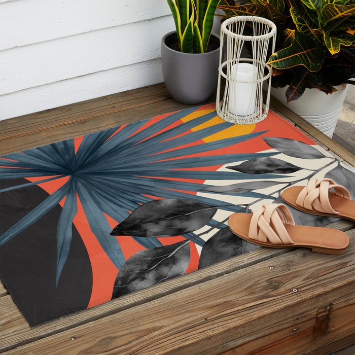 Abstract Tropical Art 22 Outdoor Rug Gallery Image 2