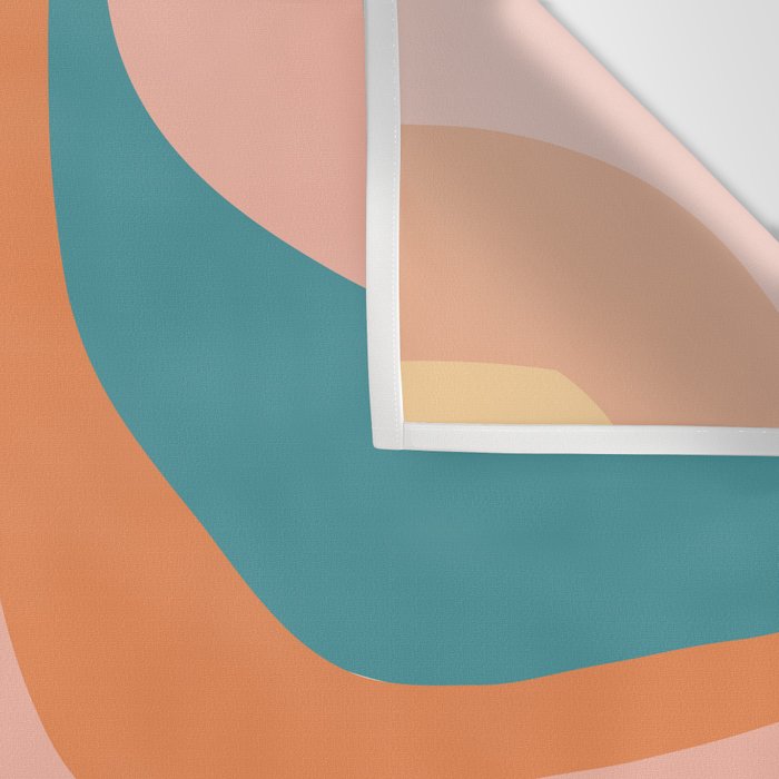 Abstract Wavy Rainbow and Sun Pattern in retro theme Wall Tapestry Gallery Image 3