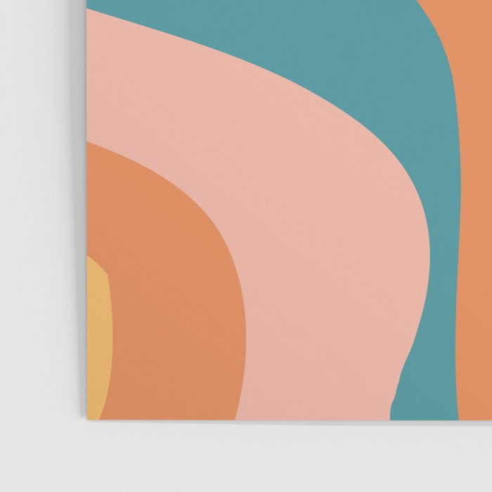 Abstract Wavy Rainbow and Sun Pattern in retro theme Poster Gallery Image 3