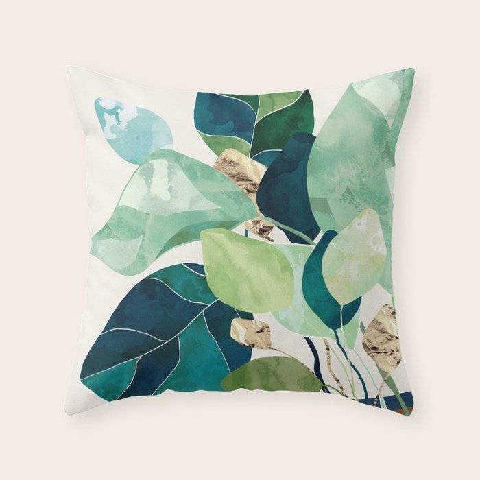 Indigo Plant II Throw Pillow Gallery Image 6