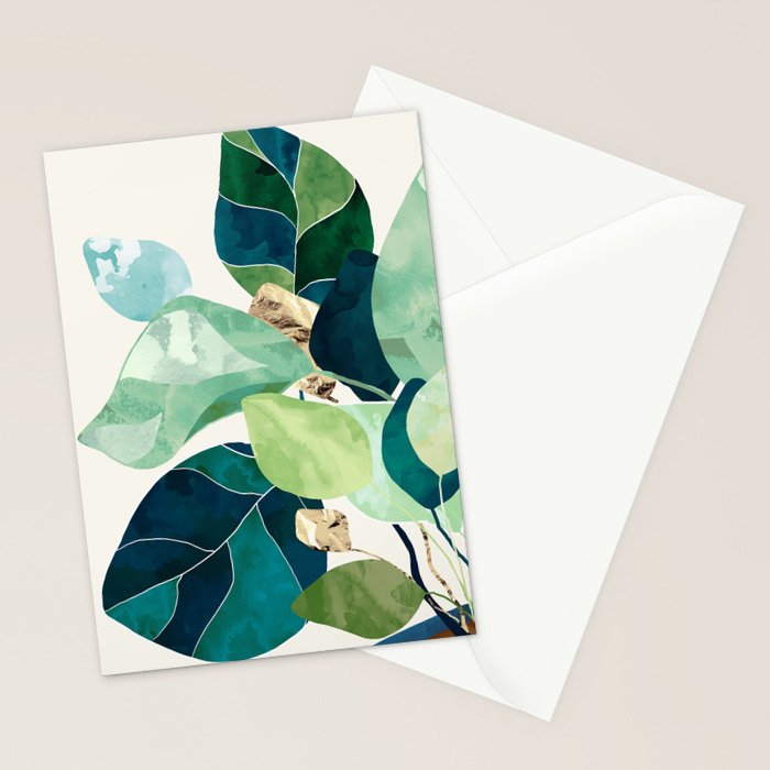 Indigo Plant II Stationery Card Gallery Image 2