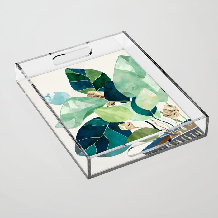 Indigo Plant II Acrylic Tray Gallery Image 1