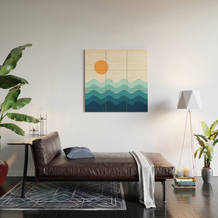 Abstract Landscape 14 Wood Wall Art Gallery Image 2