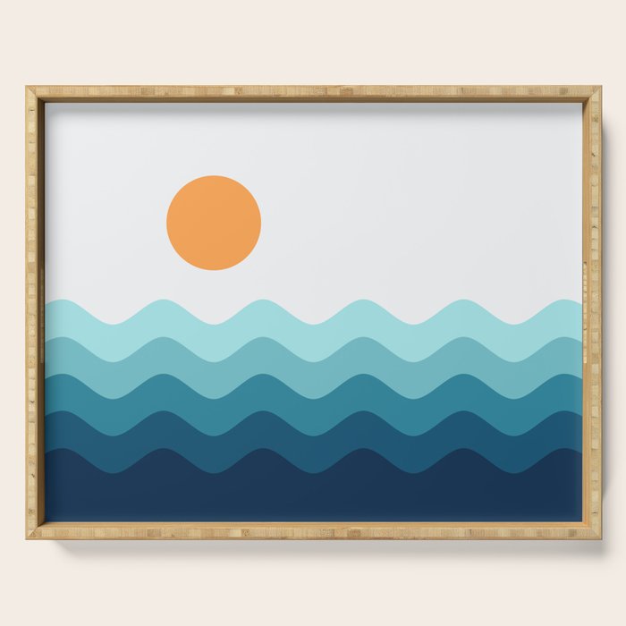 Abstract Landscape 14 Serving Tray Gallery Image 1