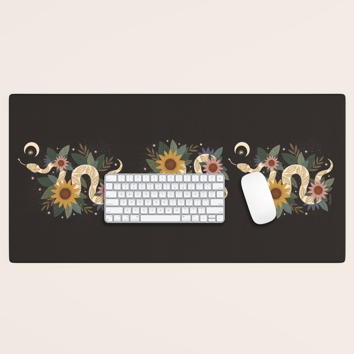 Year of the Snake - 2025 Calendar - Black Desk Mat Gallery Image 1