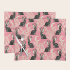 Jackalope - pink and black Placemat Gallery Image 1