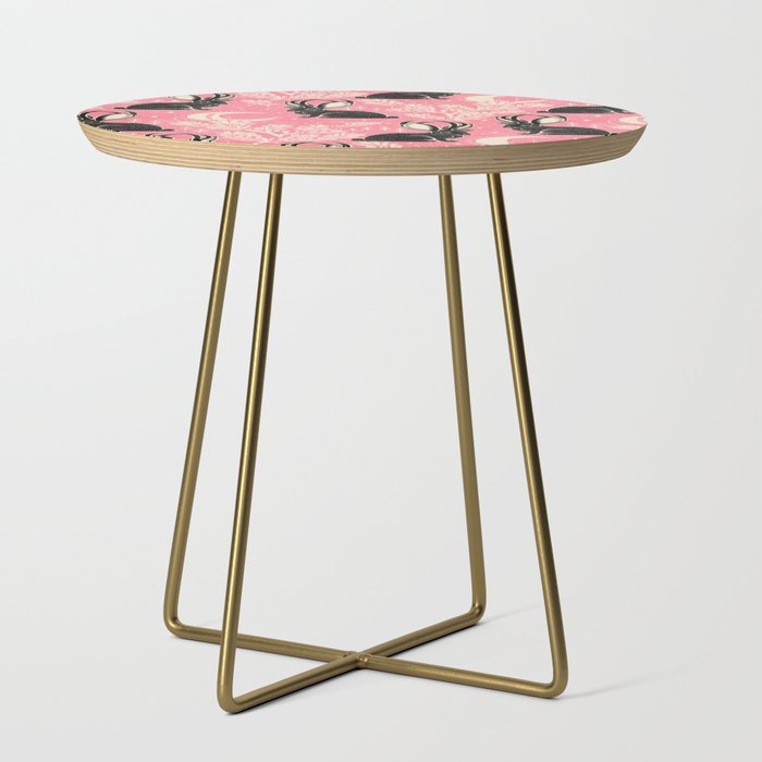 Jackalope - pink and black Side Table Gallery Image 1