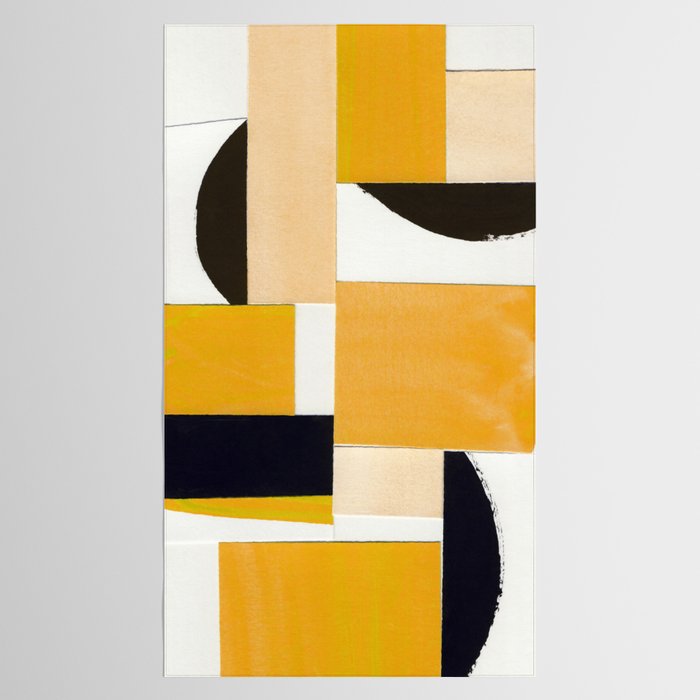 Yellow Abstract Collage Tablecloth Gallery Image 2