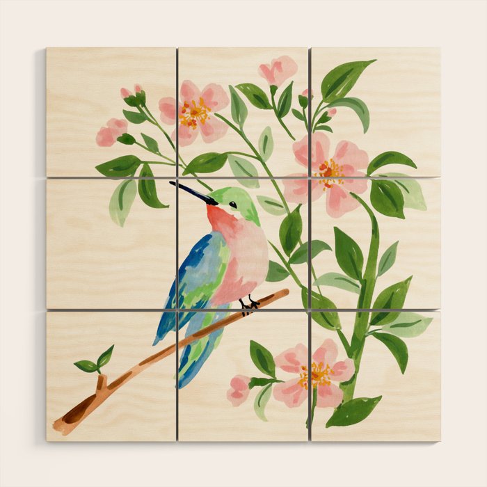 Hummingbird Wood Wall Art Gallery Image 1