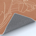  Lily Flower Line Drawing 2 Rug Gallery Image 4