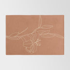  Lily Flower Line Drawing 2 Rug Gallery Image 2