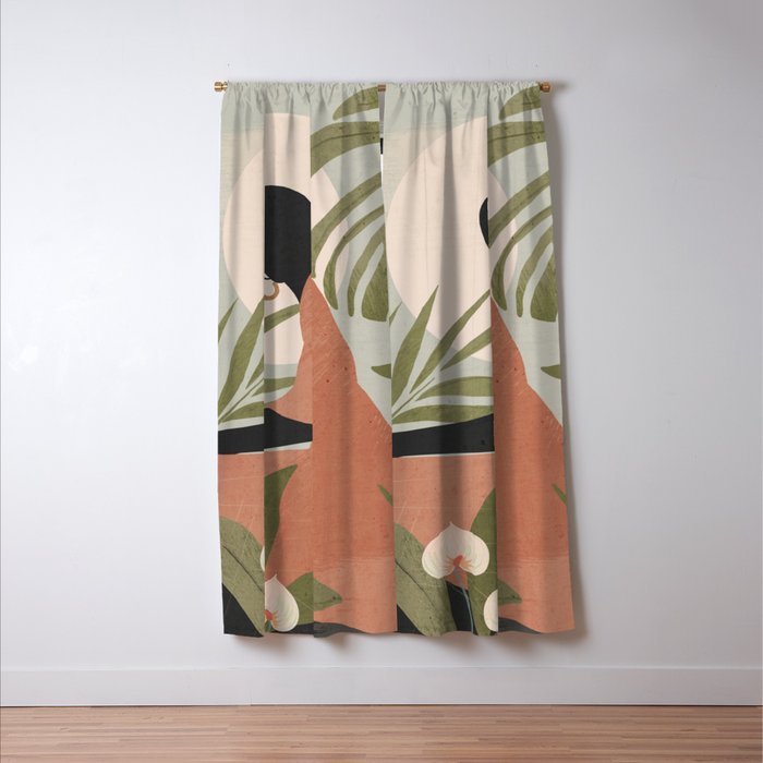 Tropical Girl 21 Window Curtain Gallery Image 3