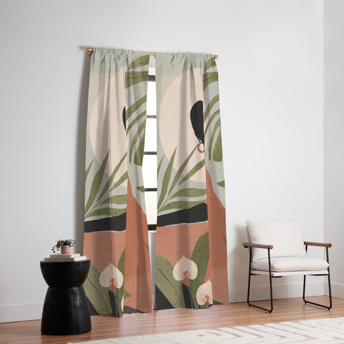 Tropical Girl 21 Window Curtain Gallery Image 2