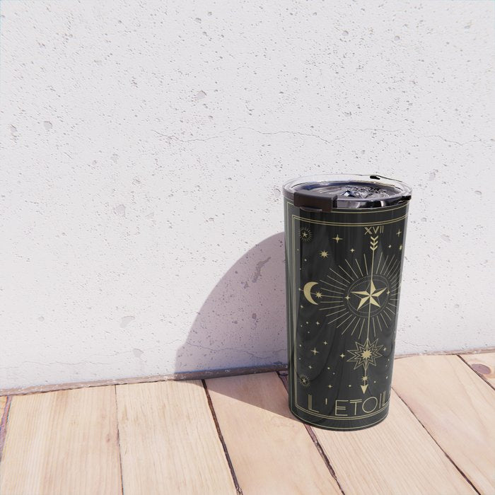 L'Etoile or The Star Tarot Gold Travel Mug Gallery Image 4