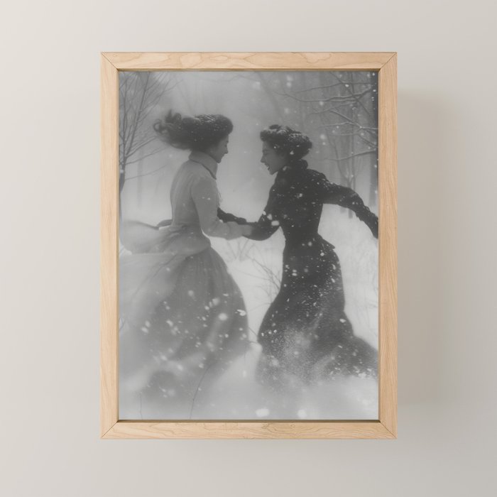 Snowfight Mini Art Print Gallery Image 1