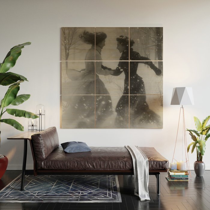 Snowfight Wood Wall Art Gallery Image 2