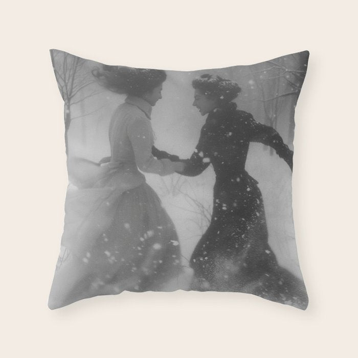Snowfight Throw Pillow Gallery Image 6