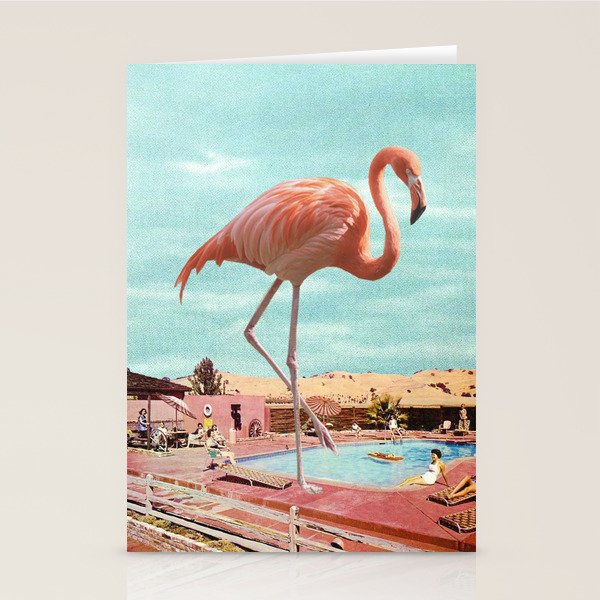 Flamingo on Holiday Stationery Card Gallery Image 2