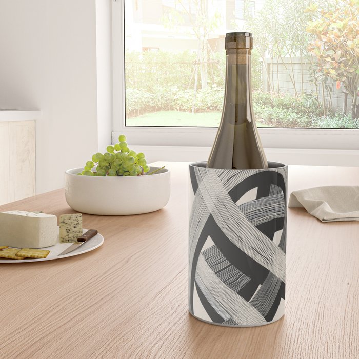 Interwoven Lines Abstract Art 1 Wine Chiller Gallery Image 4