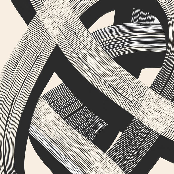 Interwoven Lines Abstract Art 1 Coffee Mug Gallery Image 2