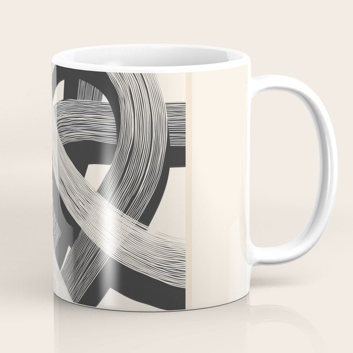 Interwoven Lines Abstract Art 1 Coffee Mug Gallery Image 1