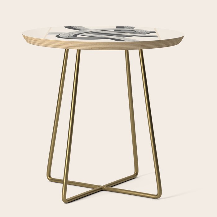 Interwoven Lines Abstract Art 1 Side Table Gallery Image 1