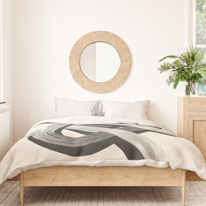 Interwoven Lines Abstract Art 1 Duvet Cover Gallery Image 3