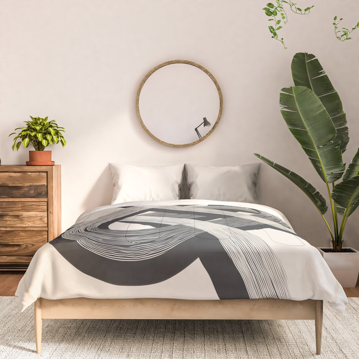Interwoven Lines Abstract Art 1 Comforter Gallery Image 3