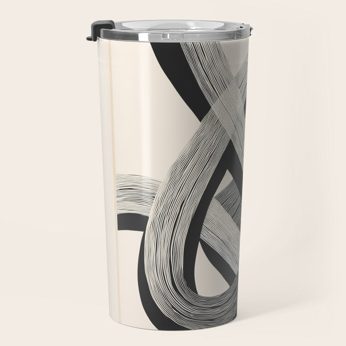 Interwoven Lines Abstract Art 1 Travel Mug Gallery Image 3