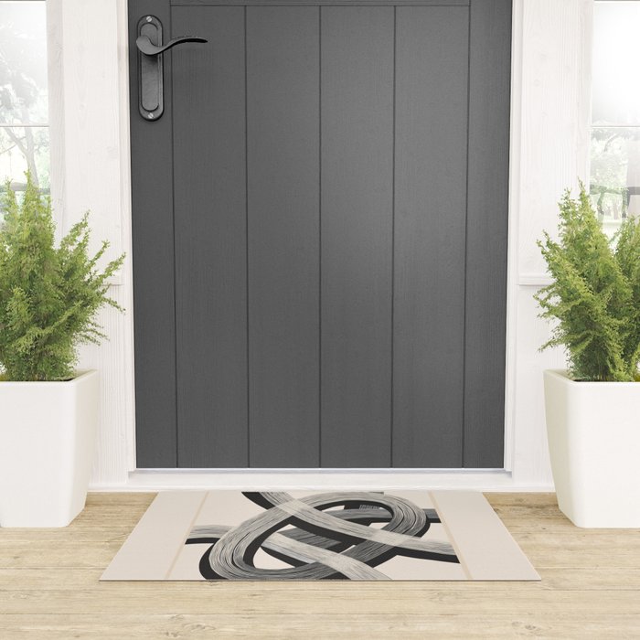 Interwoven Lines Abstract Art 1 Welcome Mat Gallery Image 3
