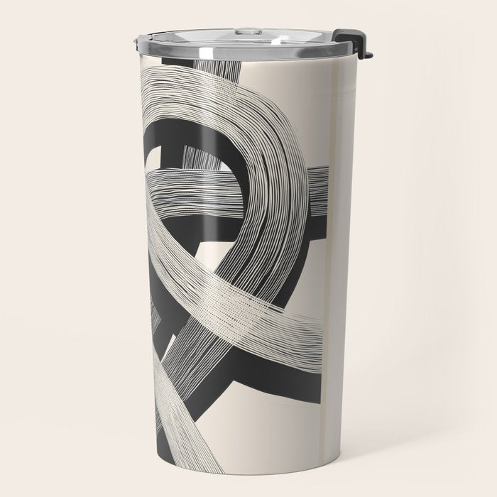 Interwoven Lines Abstract Art 1 Travel Mug Gallery Image 2