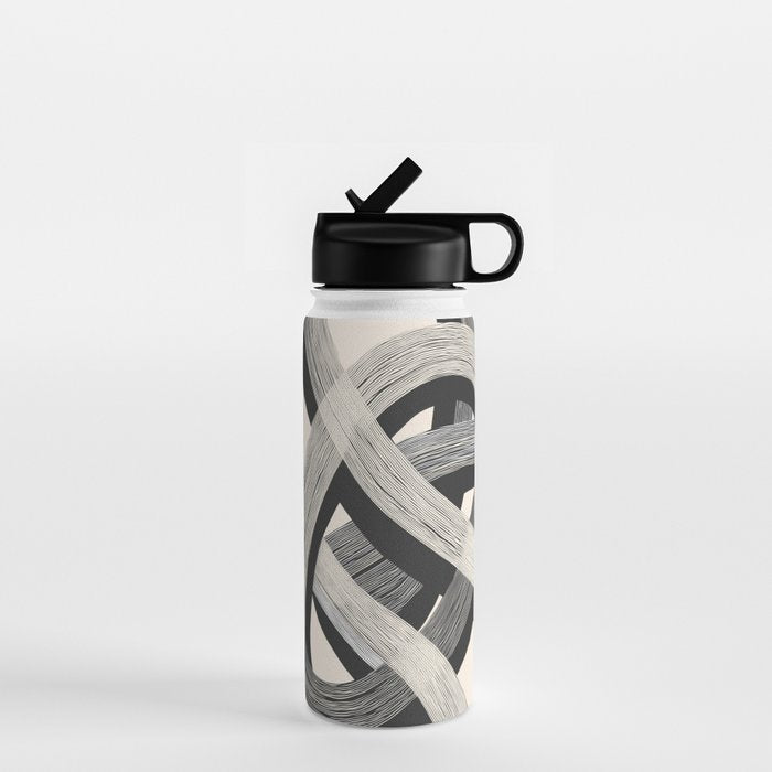 Interwoven Lines Abstract Art 1 Water Bottle Gallery Image 1