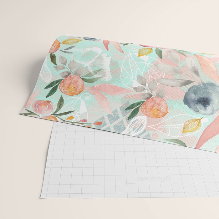 Abstract painting of flowers and plants Wrapping Paper Gallery Image 2