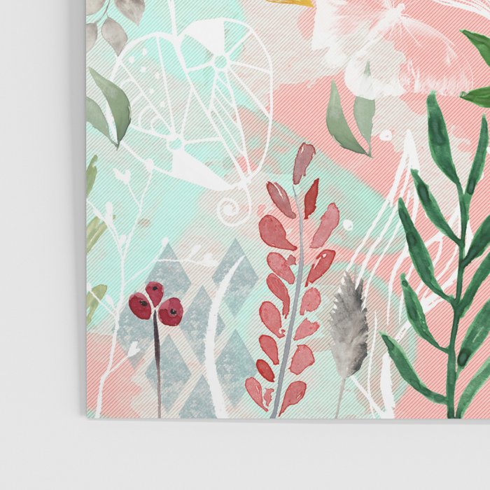 Abstract painting of flowers and plants Poster Gallery Image 3