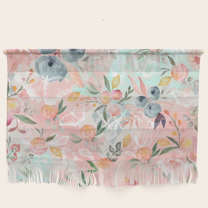 Abstract painting of flowers and plants Wall Hanging Gallery Image 1
