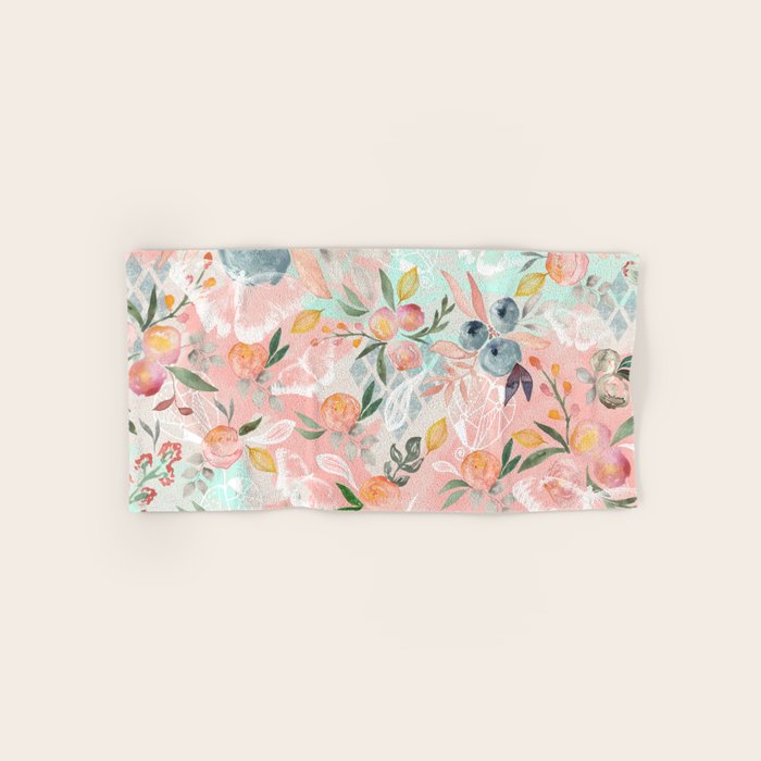 Abstract painting of flowers and plants Bath Towel Gallery Image 1