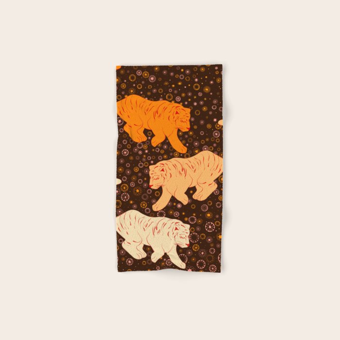 Tigers in a meadow  Bath Towel Gallery Image 1