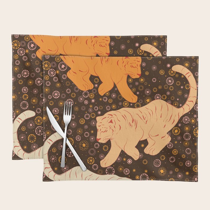 Tigers in a meadow  Placemat Gallery Image 1