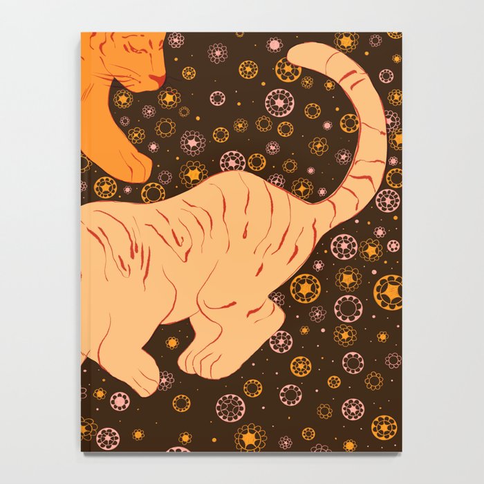 Tigers in a meadow  Notebook Gallery Image 4