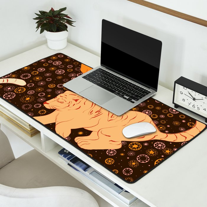 Tigers in a meadow  Desk Mat Gallery Image 2