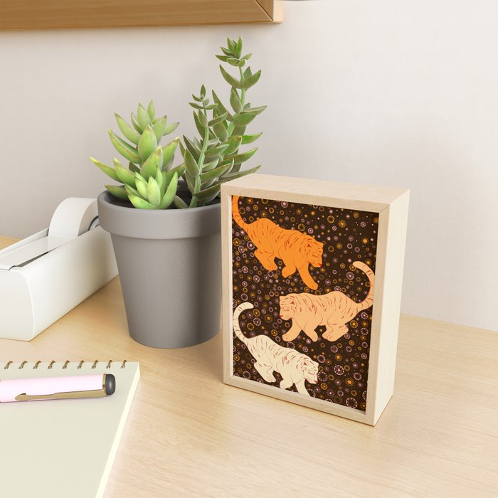 Tigers in a meadow  Mini Art Print Gallery Image 2