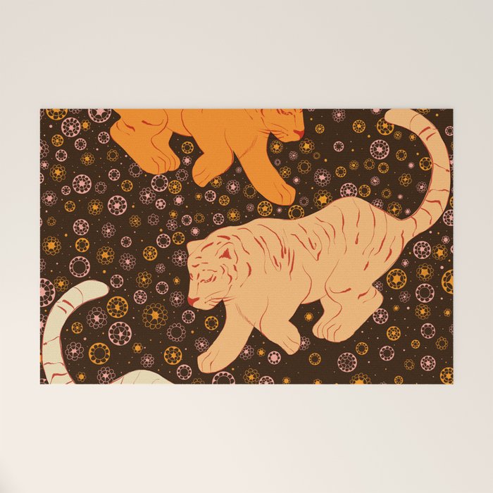 Tigers in a meadow  Welcome Mat Gallery Image 1