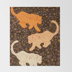 Tigers in a meadow  Throw Blanket Gallery Image 2