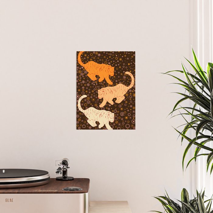 Tigers in a meadow  Poster Gallery Image 2