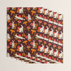Bunnies and Shrooms Pattern Wrapping Paper Gallery Image 3
