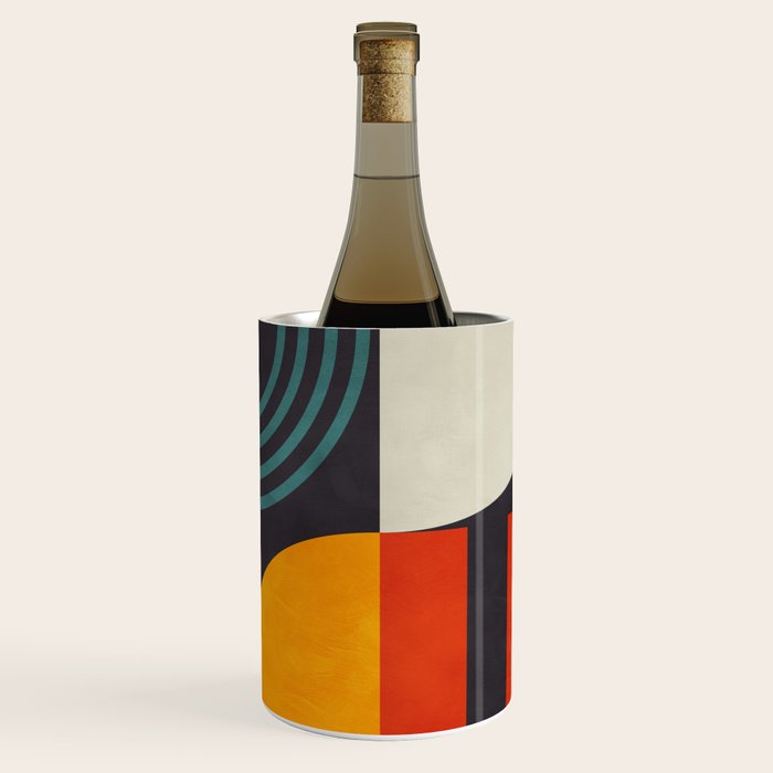 mid century bauhaus geometry square 2 Wine Chiller Gallery Image 1