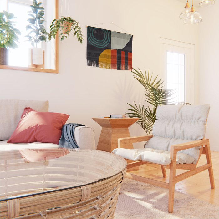 mid century bauhaus geometry square 2 Wall Hanging Gallery Image 2