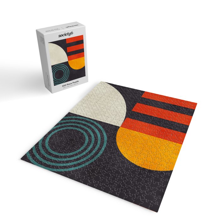 mid century bauhaus geometry square 2 Jigsaw Puzzle Gallery Image 2