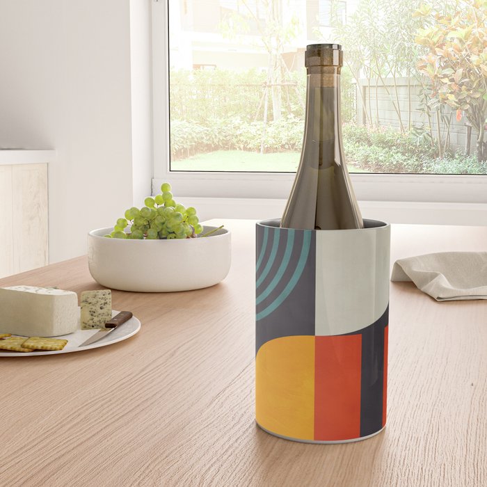 mid century bauhaus geometry square 2 Wine Chiller Gallery Image 4