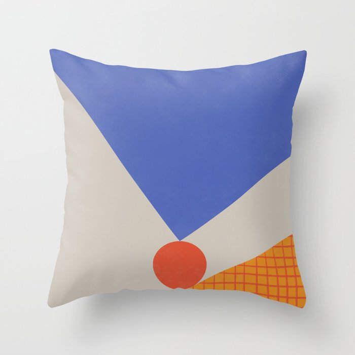 Red Circle #3 Throw Pillow Gallery Image 1